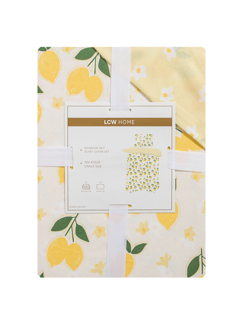 Karışık Limon Baskılı Tek Kişilik Nevresim Seti-6