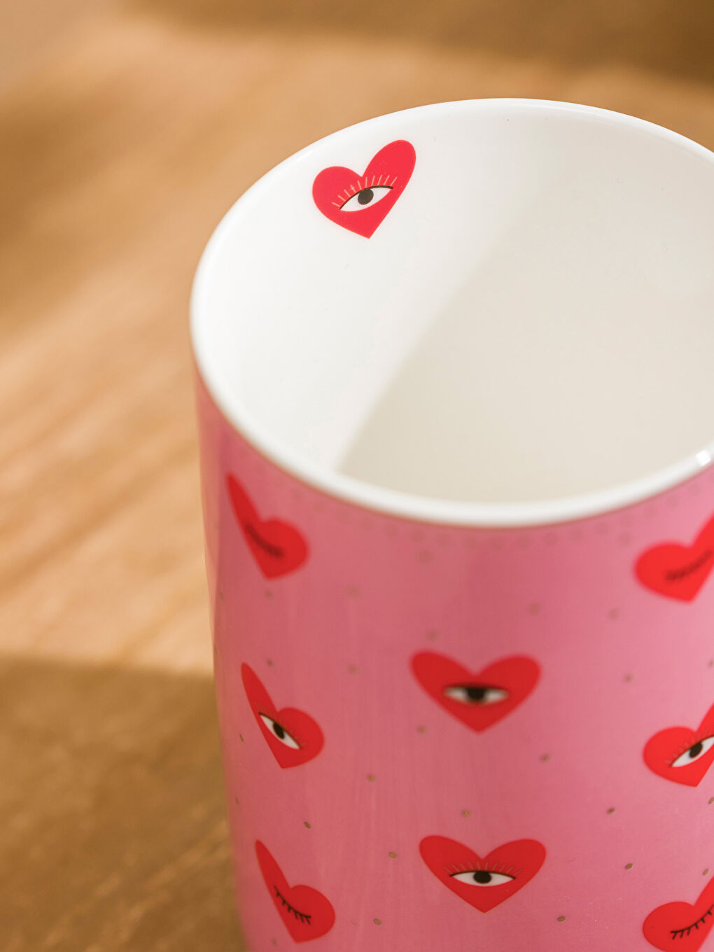 Karışık Kalp Baskılı Porselen Kupa 320 ml-2