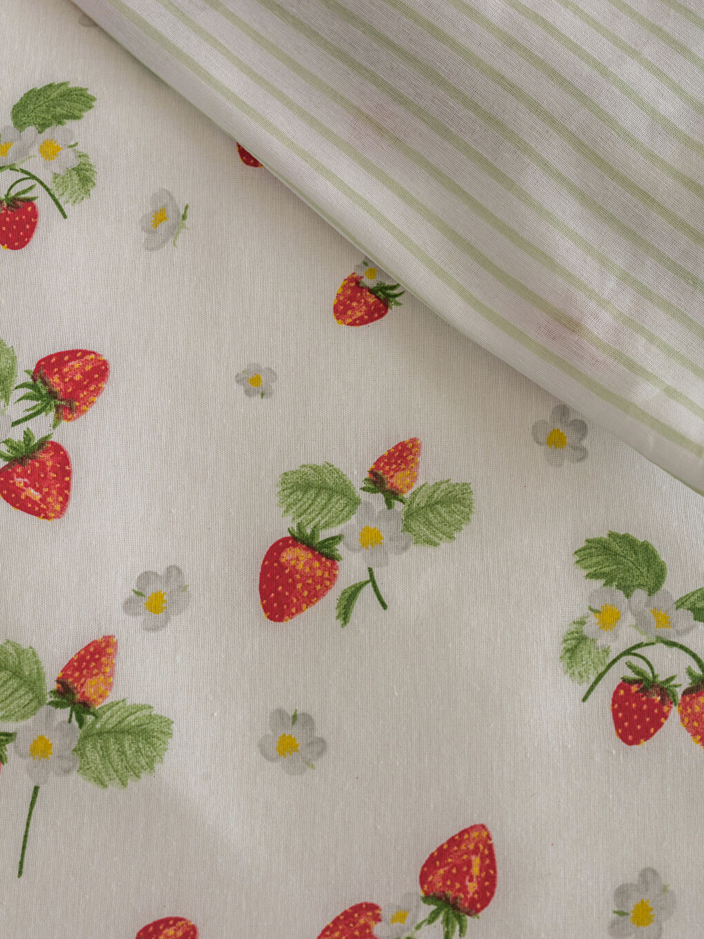 Set de lenjerie de pat dublă cu imprimeu de lămâi-4