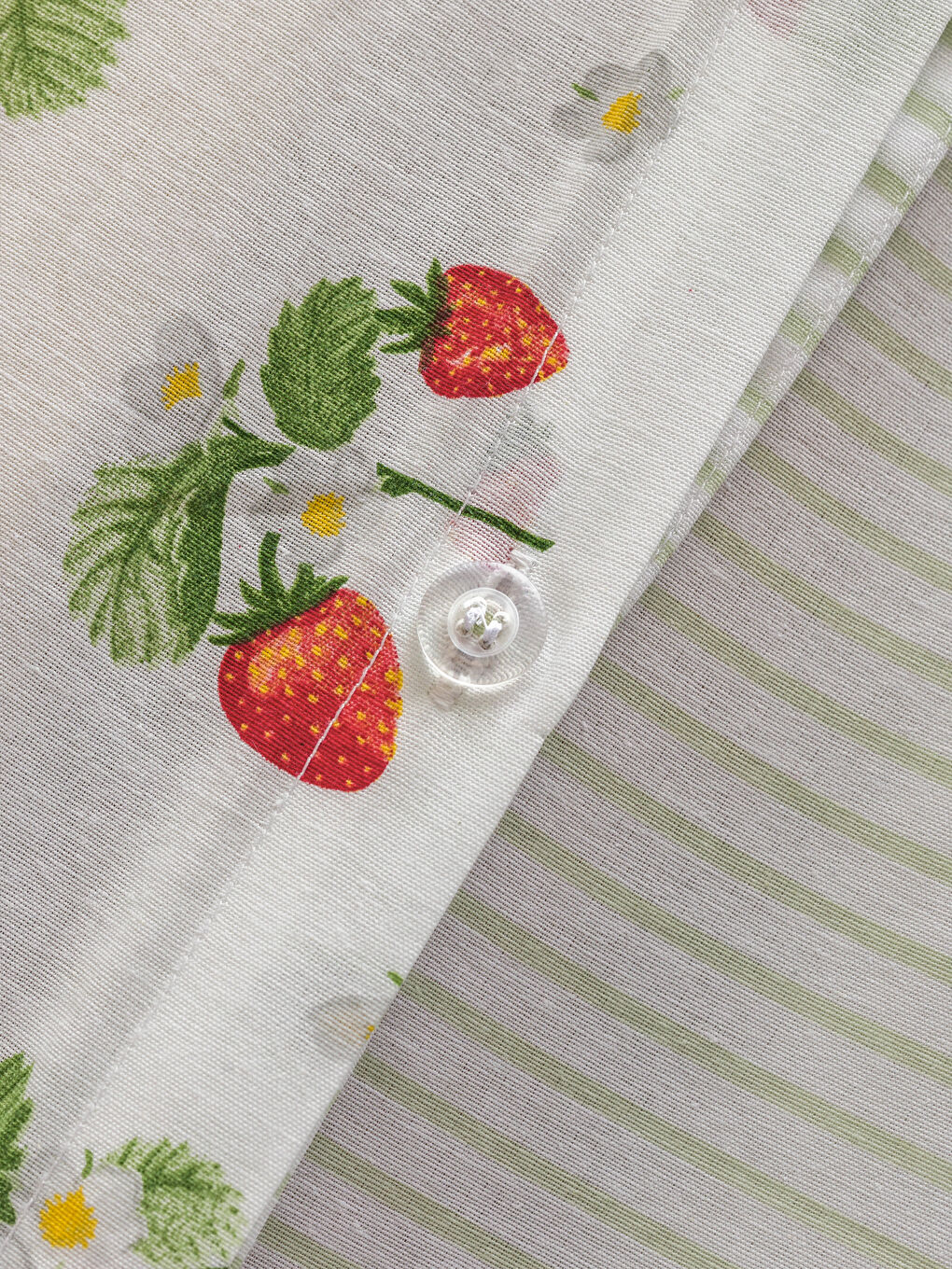 Set de lenjerie de pat dublă cu imprimeu de lămâi-5