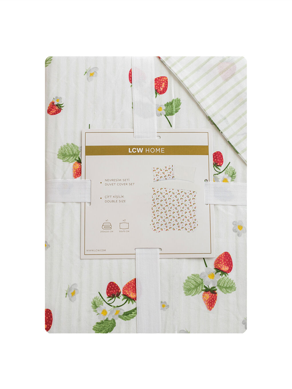 Set de lenjerie de pat dublă cu imprimeu de lămâi-6