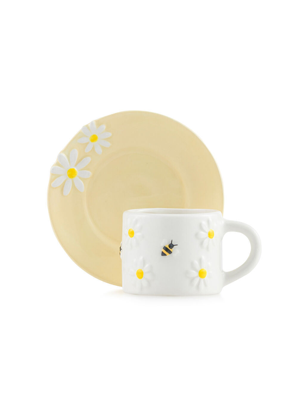 Karışık Baskılı 2 Kişilik Porselen Kahve Fincan Takımı 90 ml-4