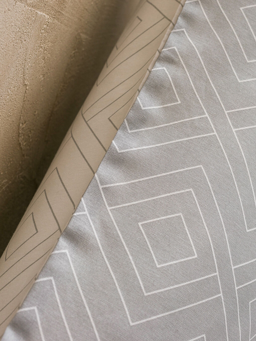 Gri Çizgi Desenli Tek Kişilik Nevresim Seti-3