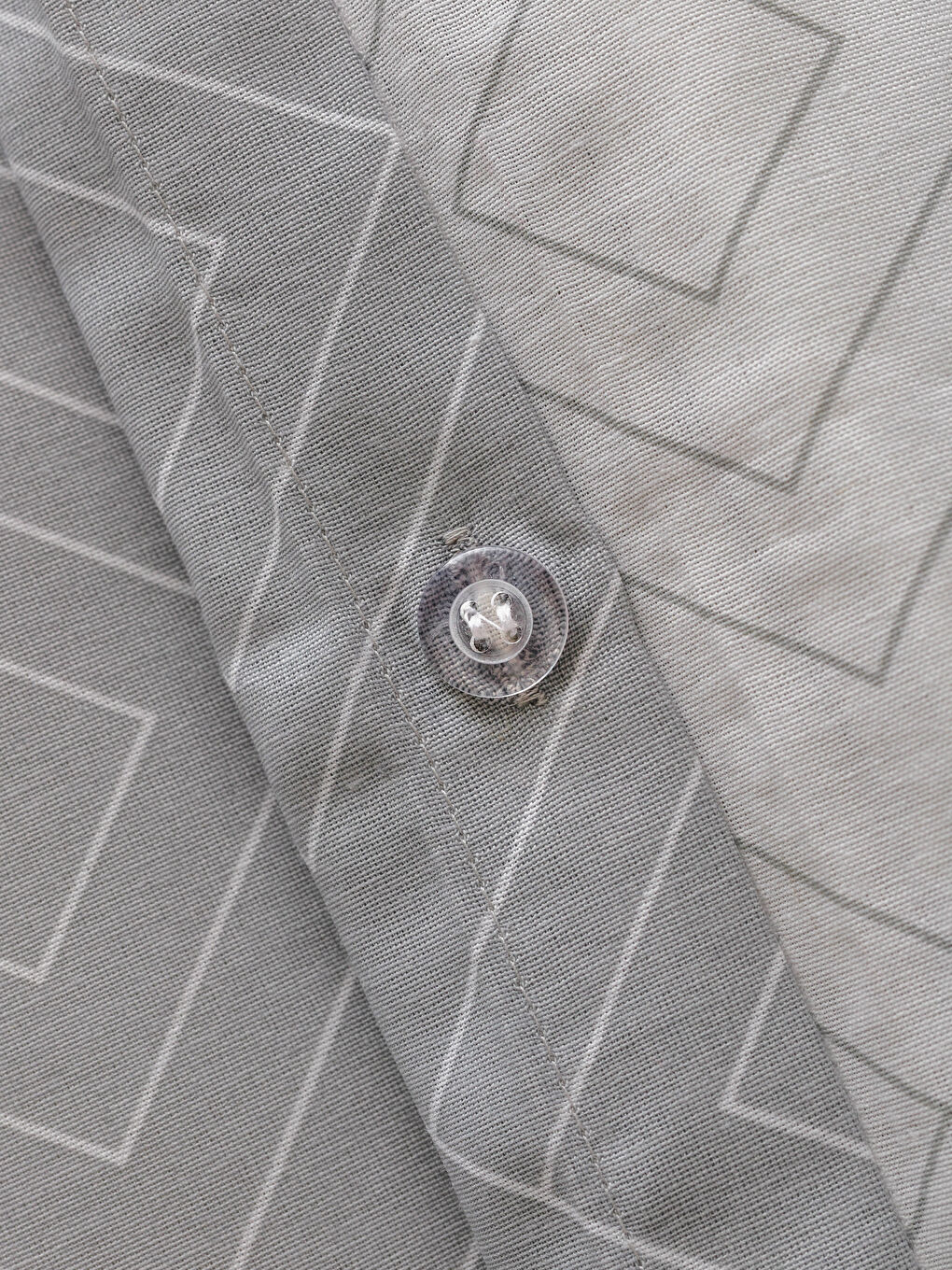 Gri Çizgi Desenli Tek Kişilik Nevresim Seti-5