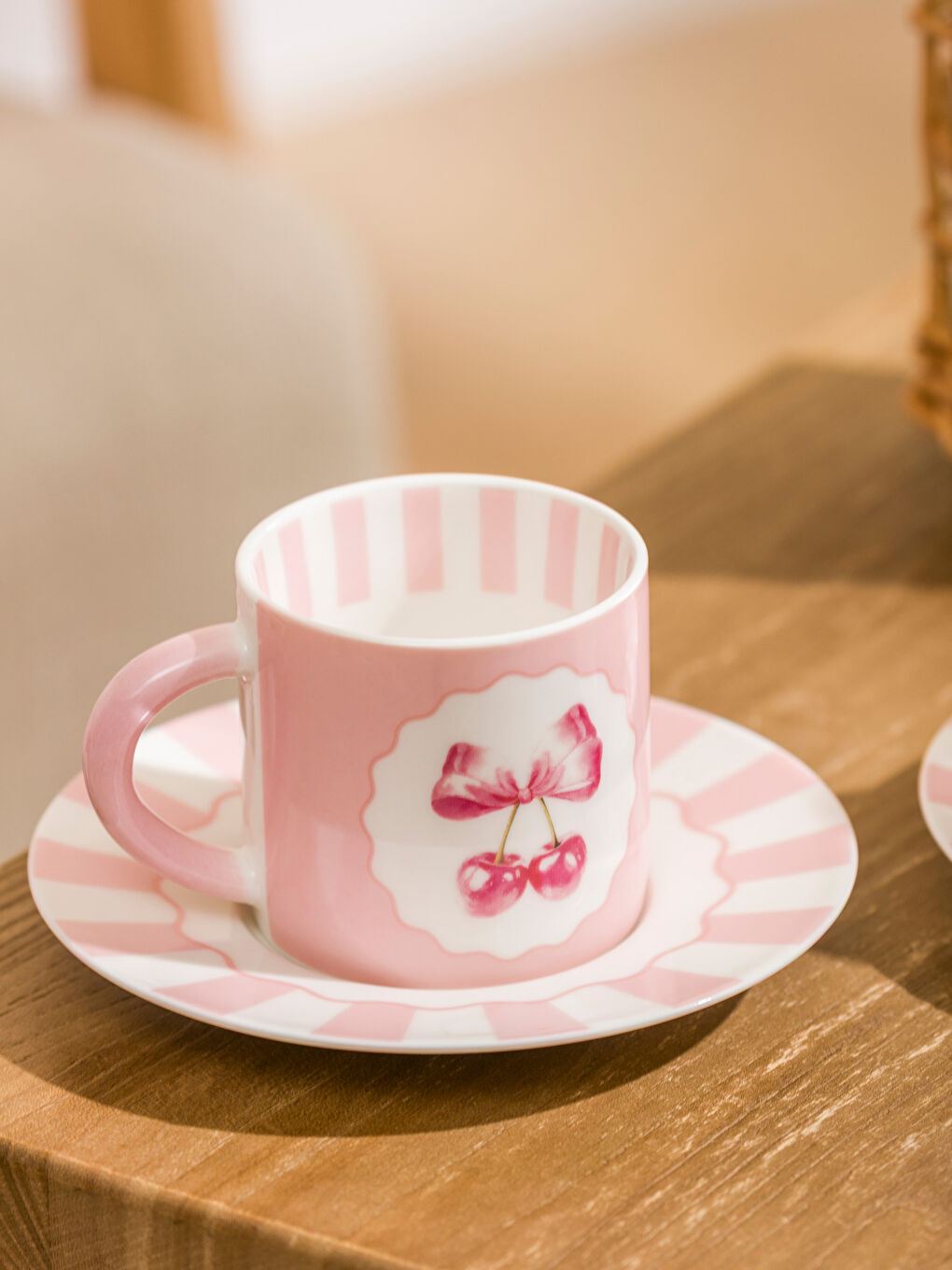 Karışık Baskılı 2 Kişilik Porselen Kahve Fincan Takımı 90 ml-1