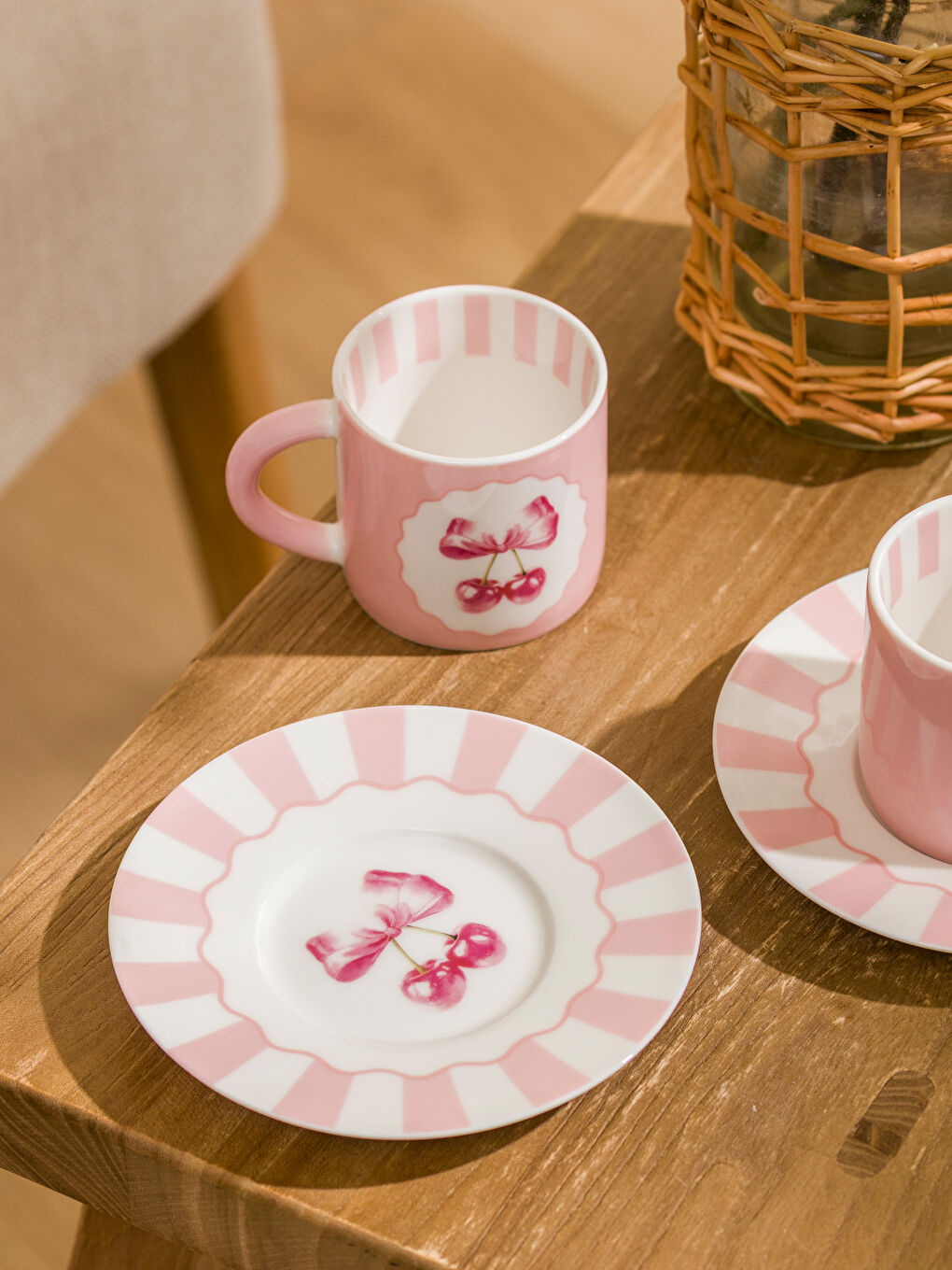 Karışık Baskılı 2 Kişilik Porselen Kahve Fincan Takımı 90 ml-2