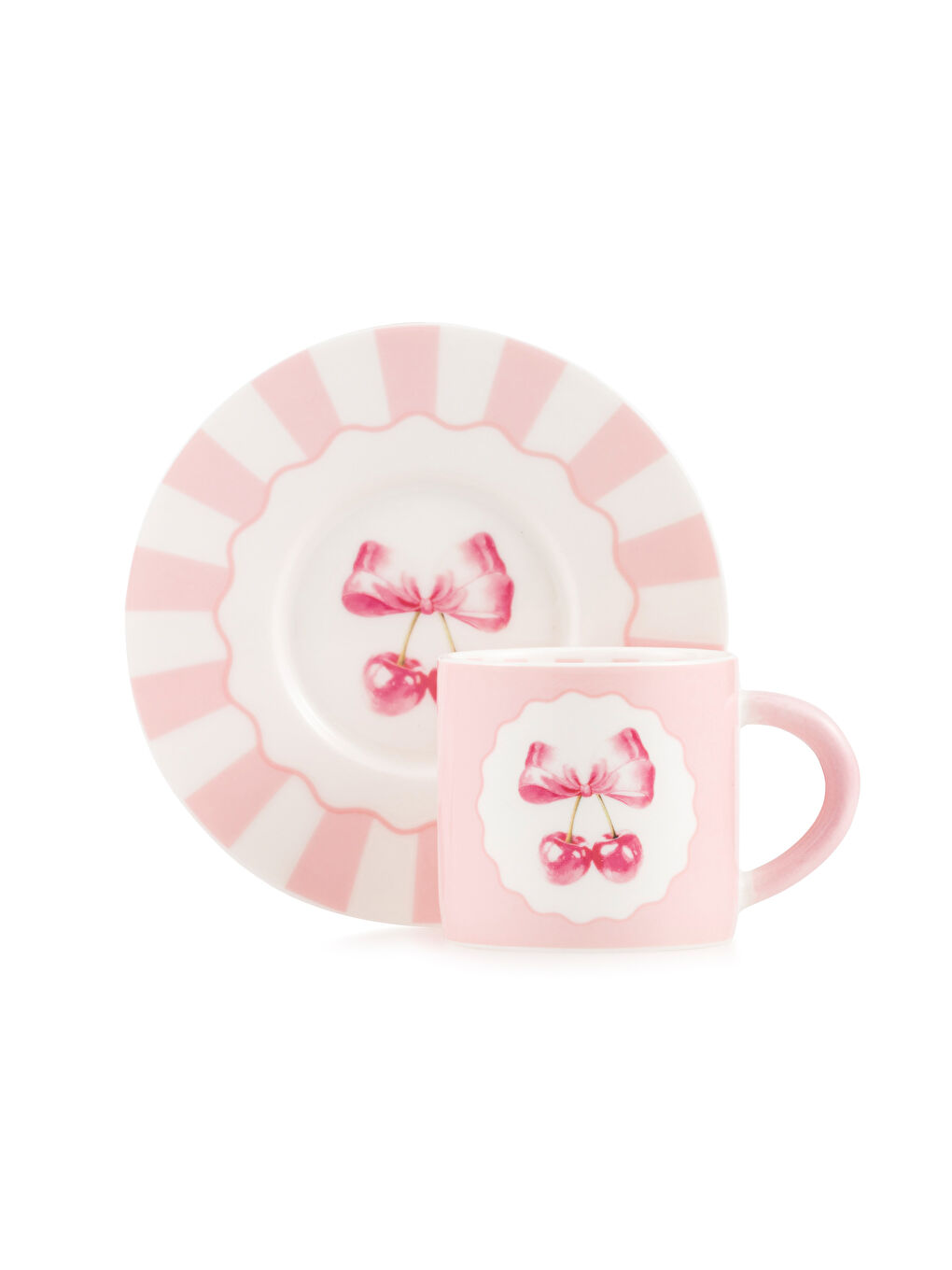 Karışık Baskılı 2 Kişilik Porselen Kahve Fincan Takımı 90 ml-4