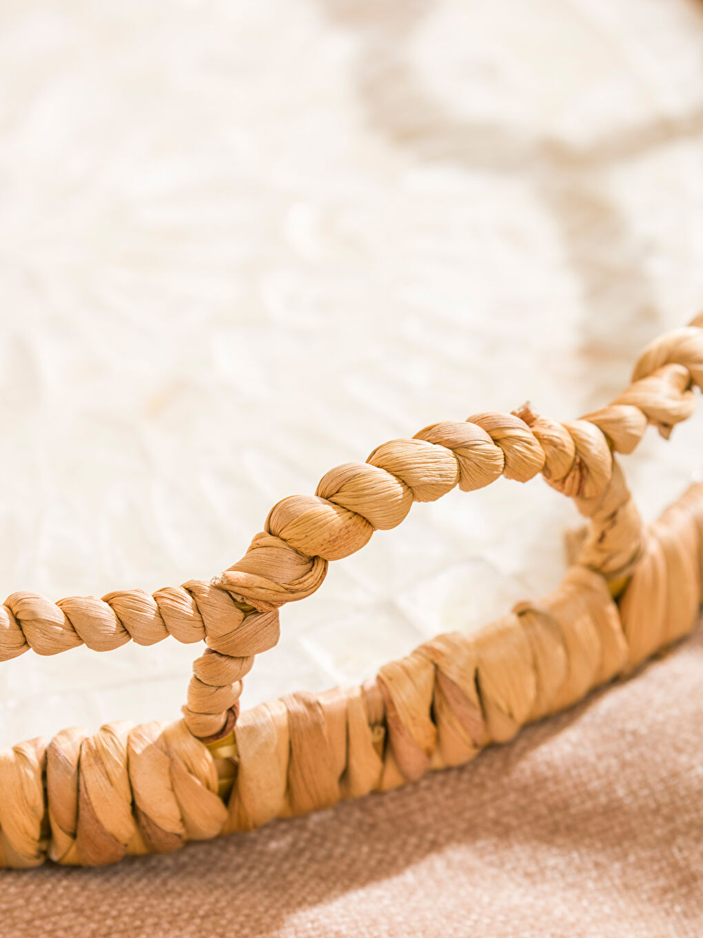 Karışık Dekoratif Hasır Sepet 30 cm-2