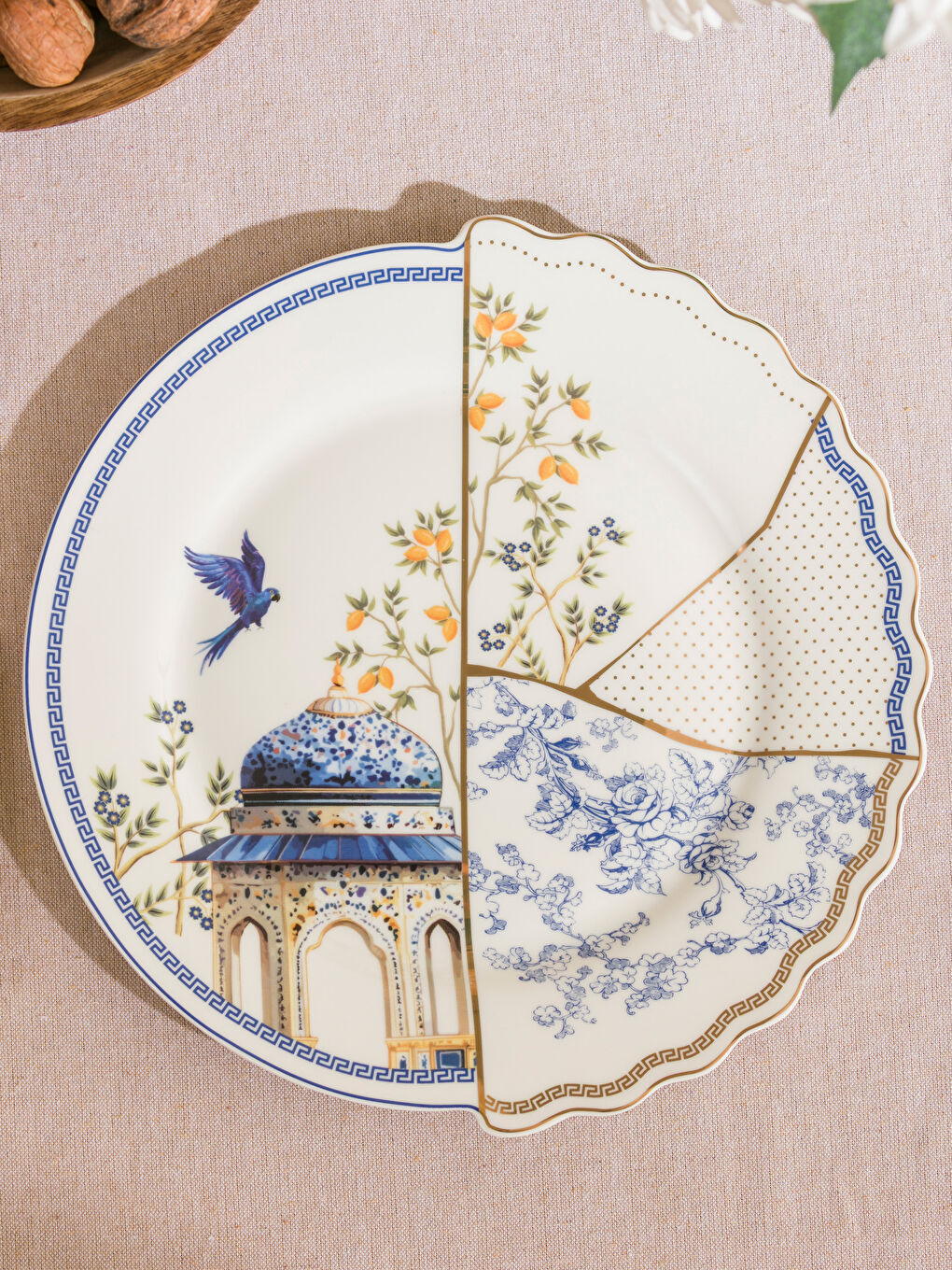 Printed Porcelain Serving Plate 28 cm-1