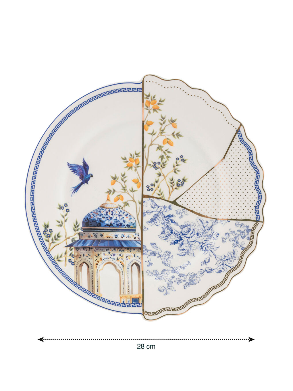 Printed Porcelain Serving Plate 28 cm-4