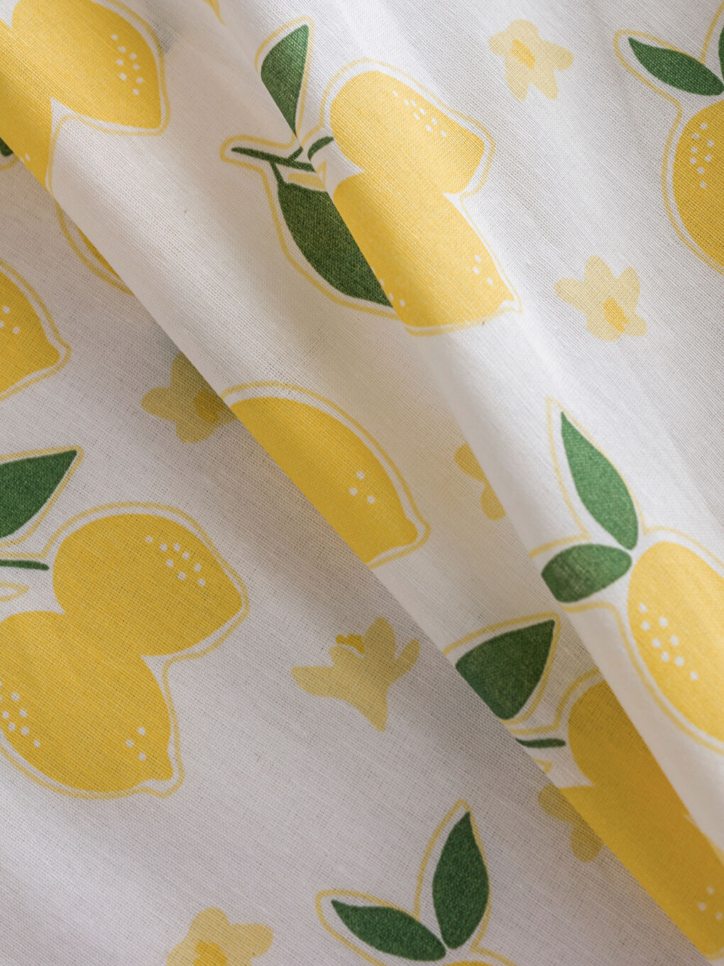 Karışık Limon Baskılı Çift Kişilik Lastikli Çarşaf-2