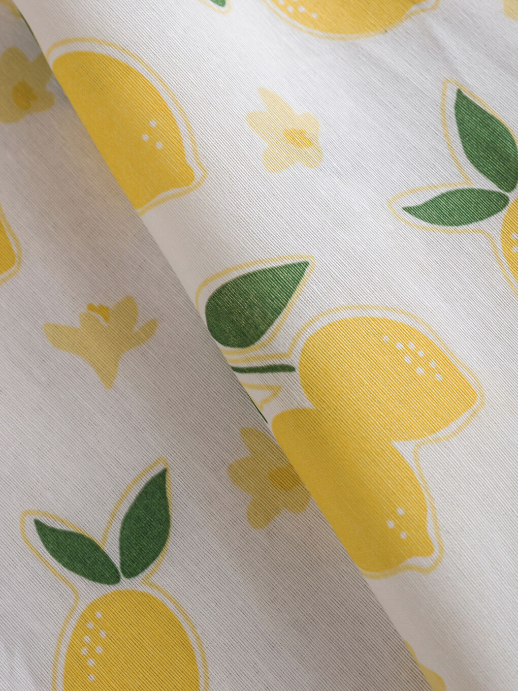 Karışık Limon Baskılı Tek Kişilik Lastikli Çarşaf-2