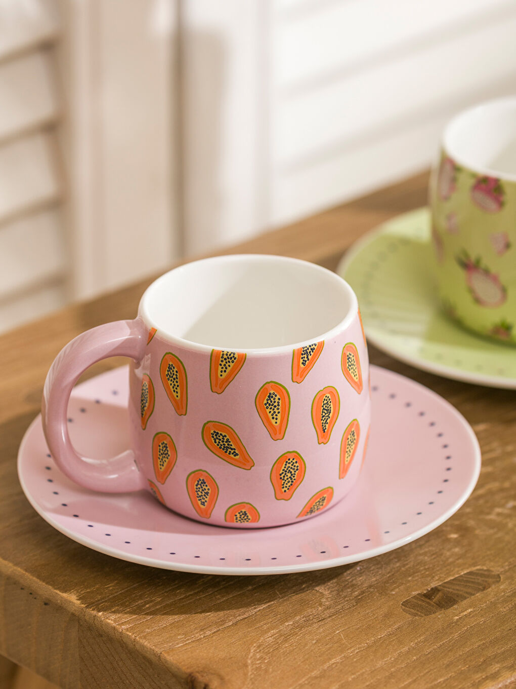 Karışık Baskılı 2 Kişilik Porselen Kahve Fincan Takımı 90 ml-2