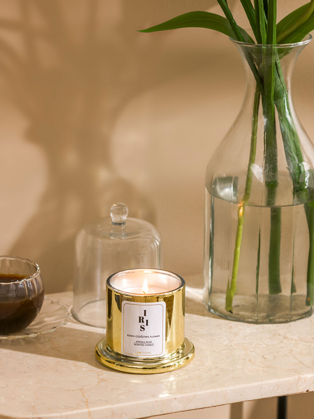 Renksiz Çiçek Kokulu Bardak Mum
