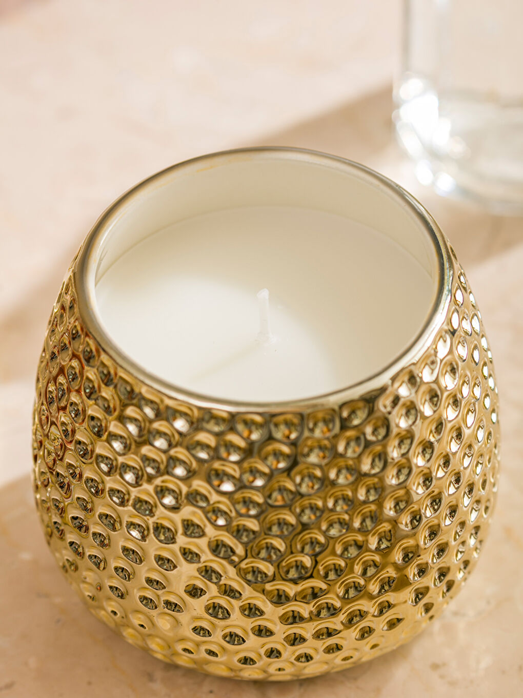 Renksiz Dekoratif Bardak mum-2