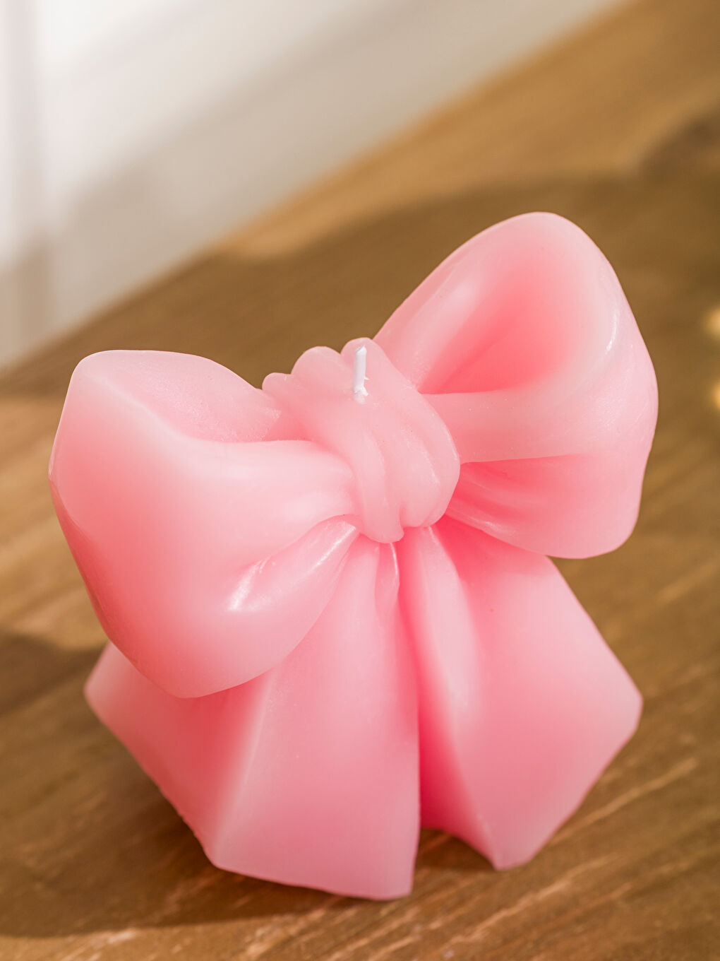 Pembe Fiyonk Figürlü Mum 9 cm-2