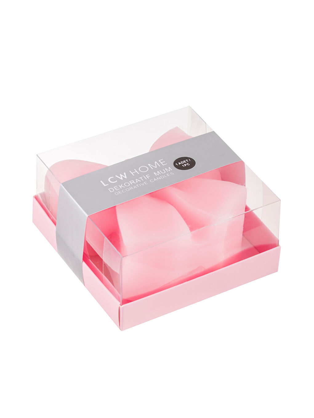 Pembe Fiyonk Figürlü Mum 9 cm-3