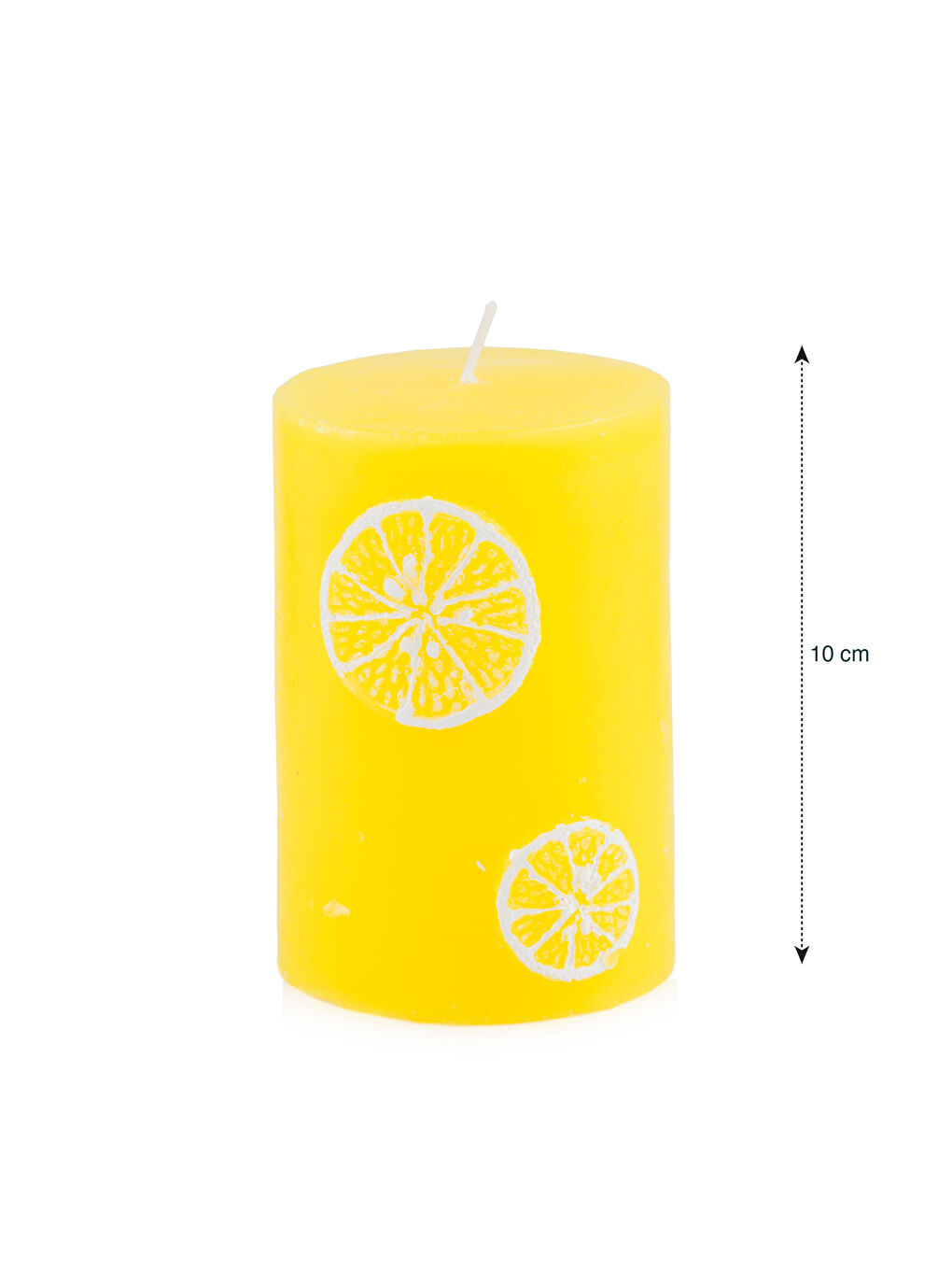 Lemon Print Candle, 10 cm-3