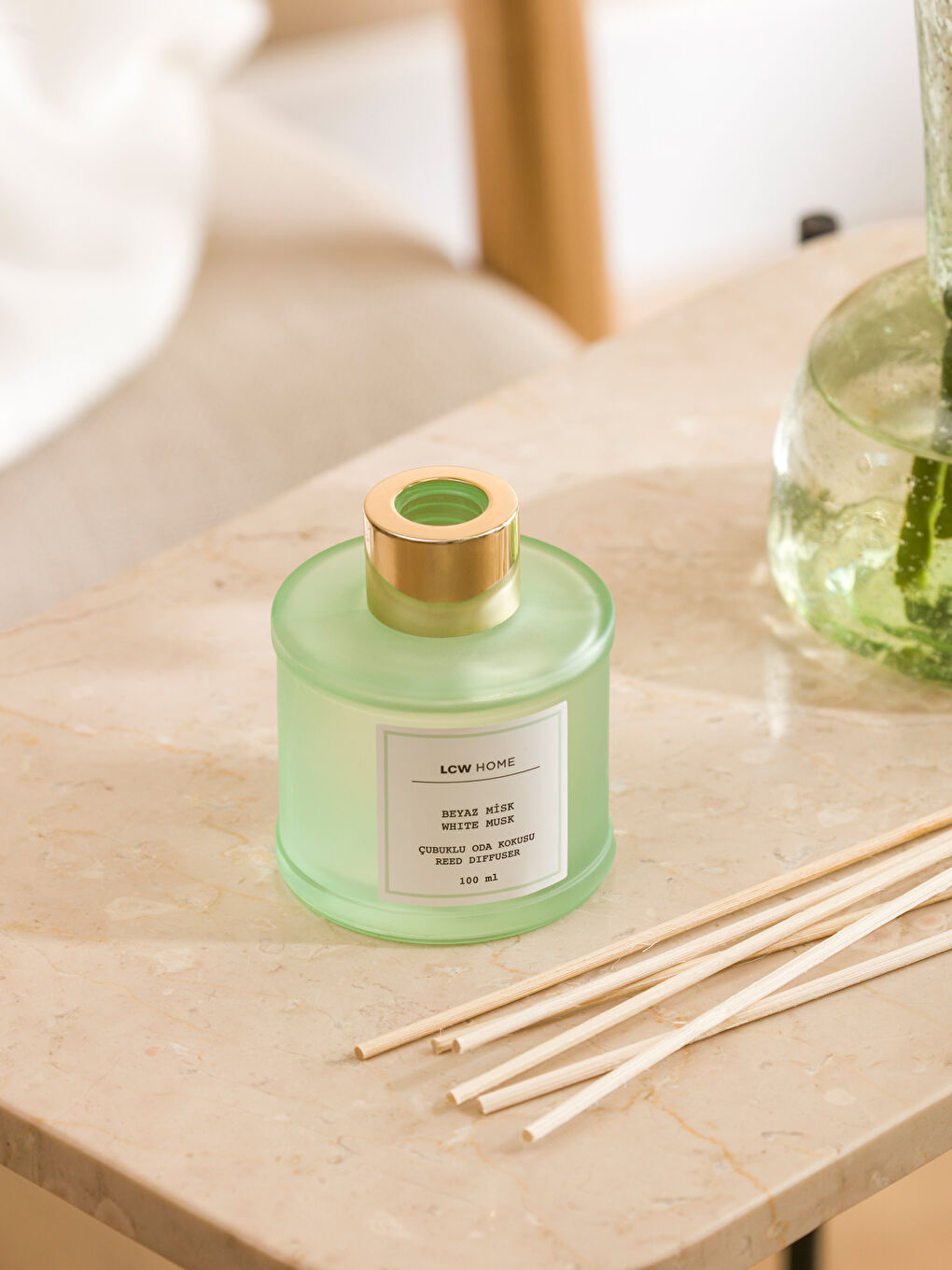 Yeşil Misk Kokulu Çubuklu Oda Kokusu 100 ml-1