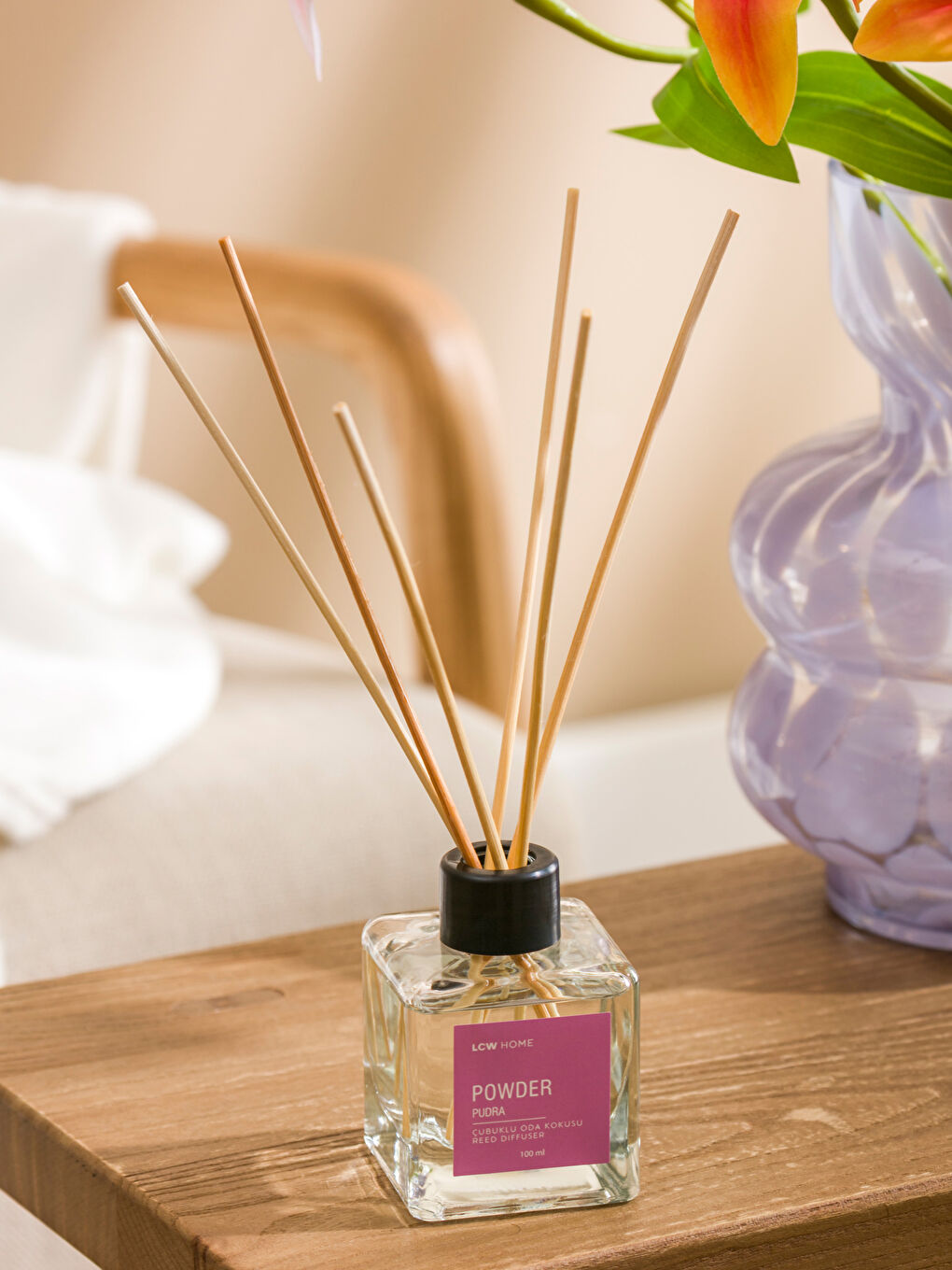 Pembe Pudra Kokulu Çubuklu Oda Kokusu 100 Ml