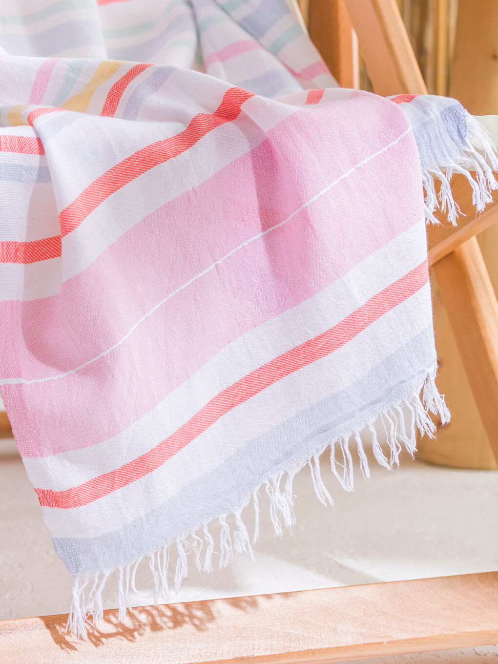 Karışık Çizgi Desenli Peştamal Havlu 90x165 cm-2