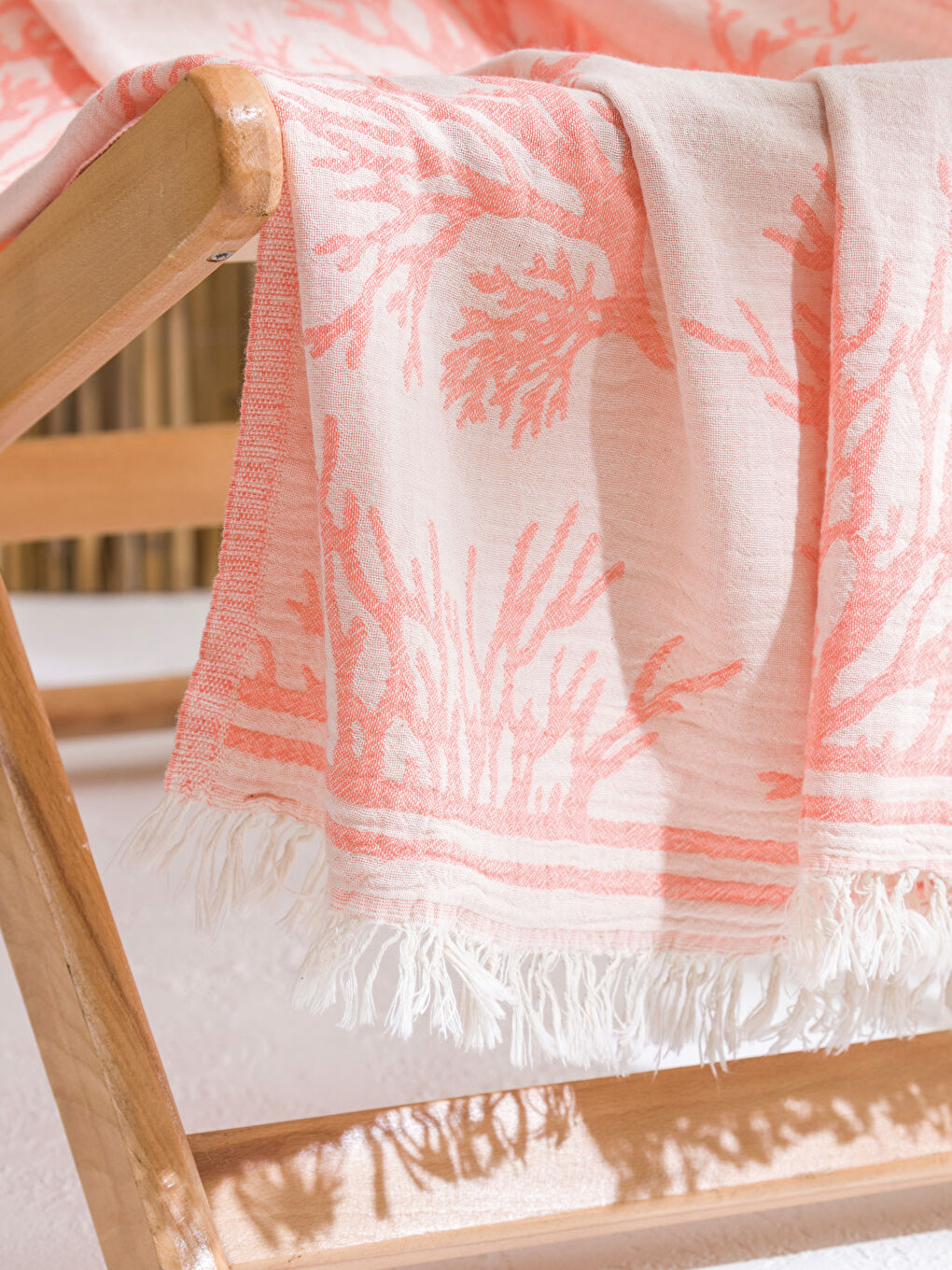 Mercan Baskılı Plaj Havlusu 90x165 cm-2