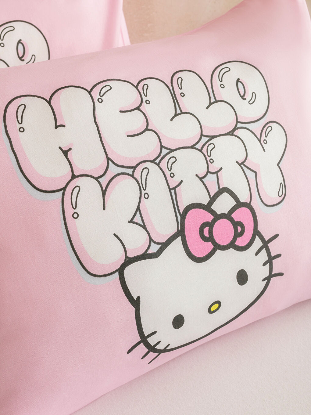 Pembe Hello Kitty Baskılı Yastık Kılıfı 2'li 50x70 cm-2