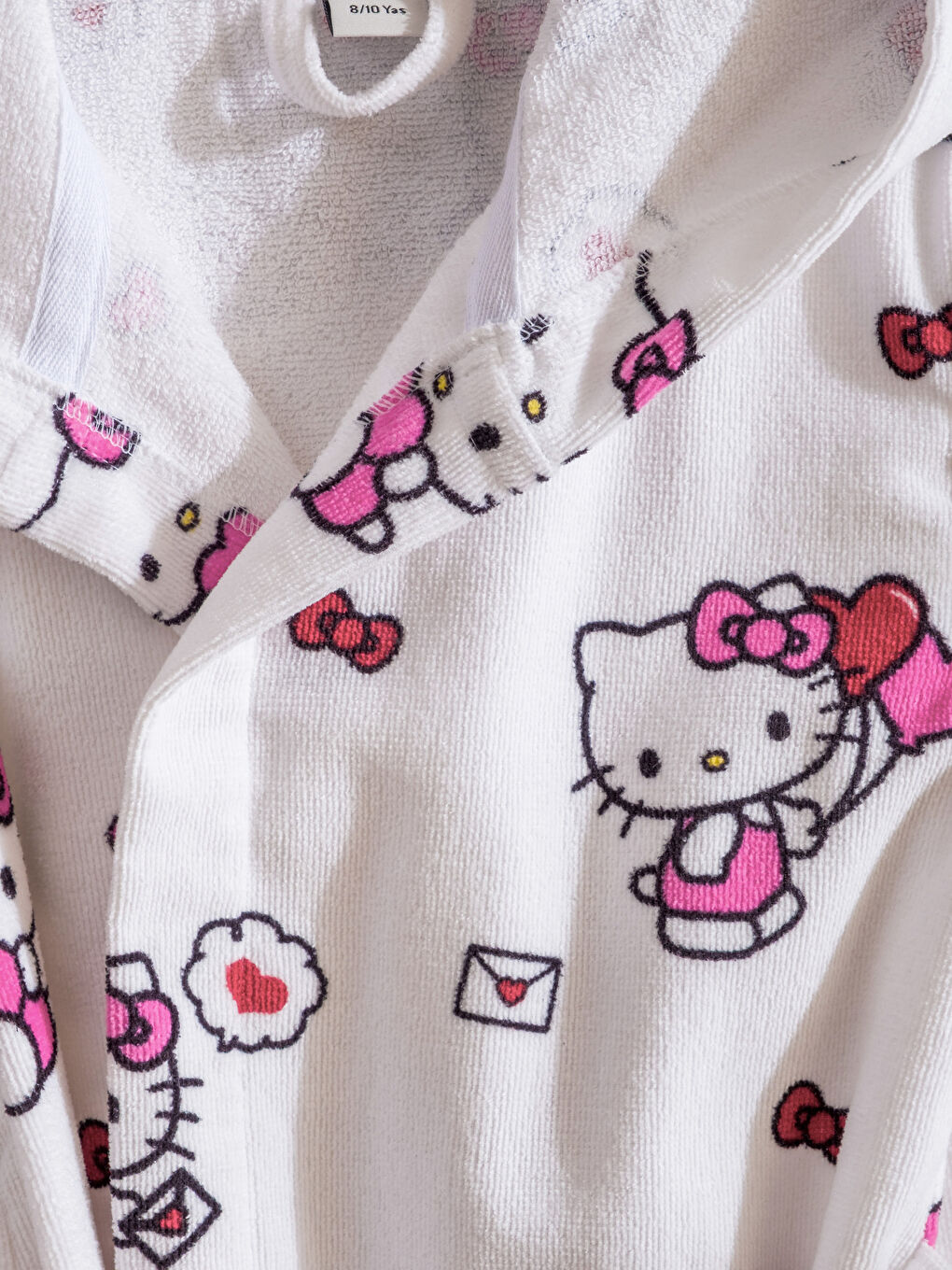 Pembe Hello Kitty Baskılı Kız Çocuk Bornoz -2