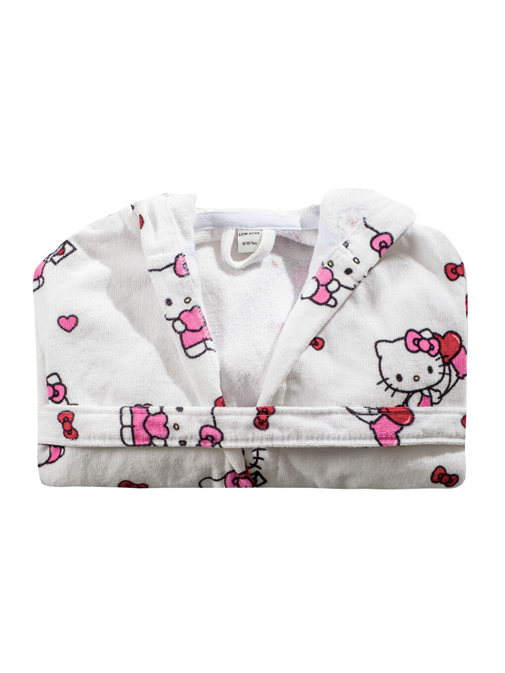 Pembe Hello Kitty Baskılı Kız Çocuk Bornoz -4