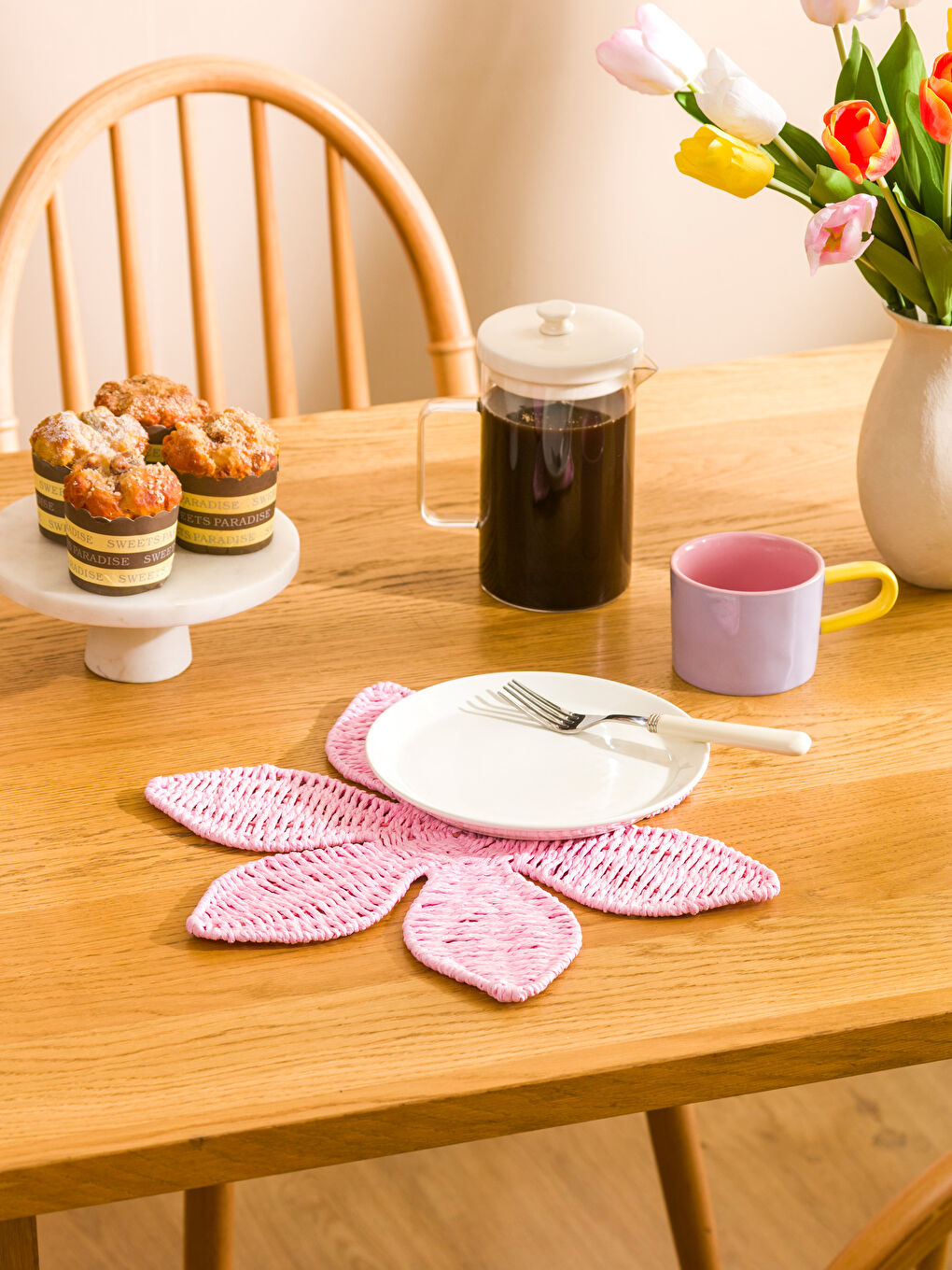 Розовый Подтарельник