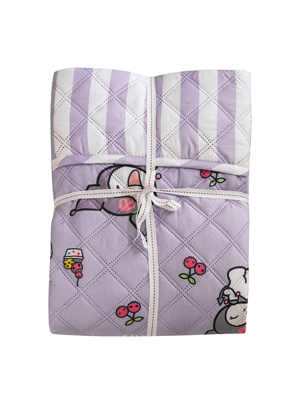 Mor Kuromi Baskılı Tek Kişilik Yatak Örtüsü-4