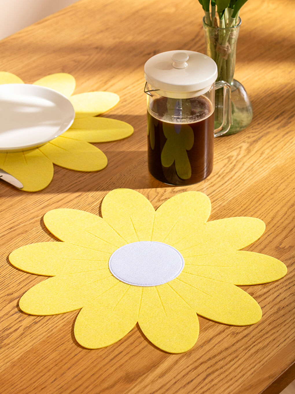 Flower Figured Placemat 2'li 38 cm-1