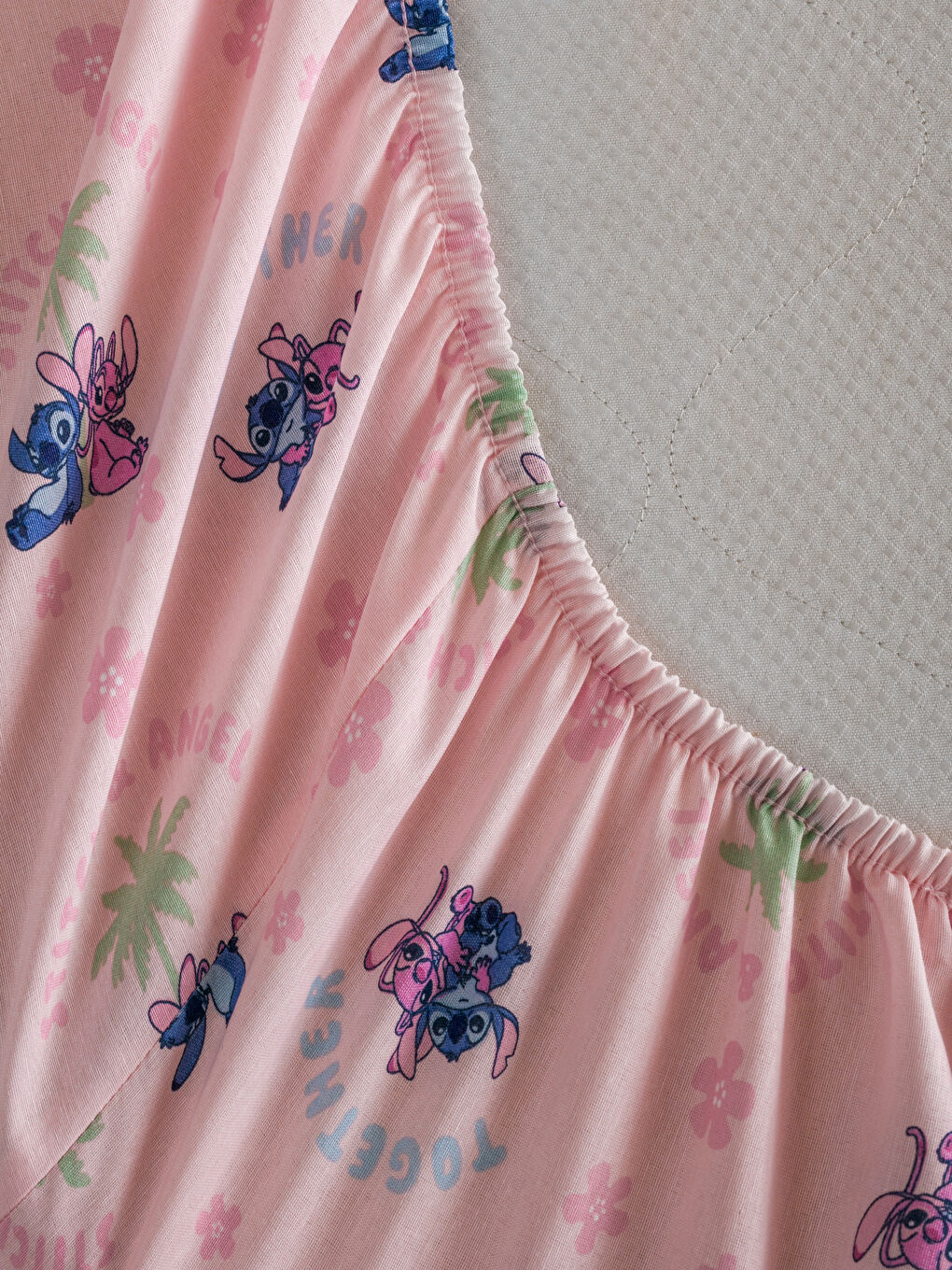 Lilo & Stitch Printed Single Bed Sheet-3