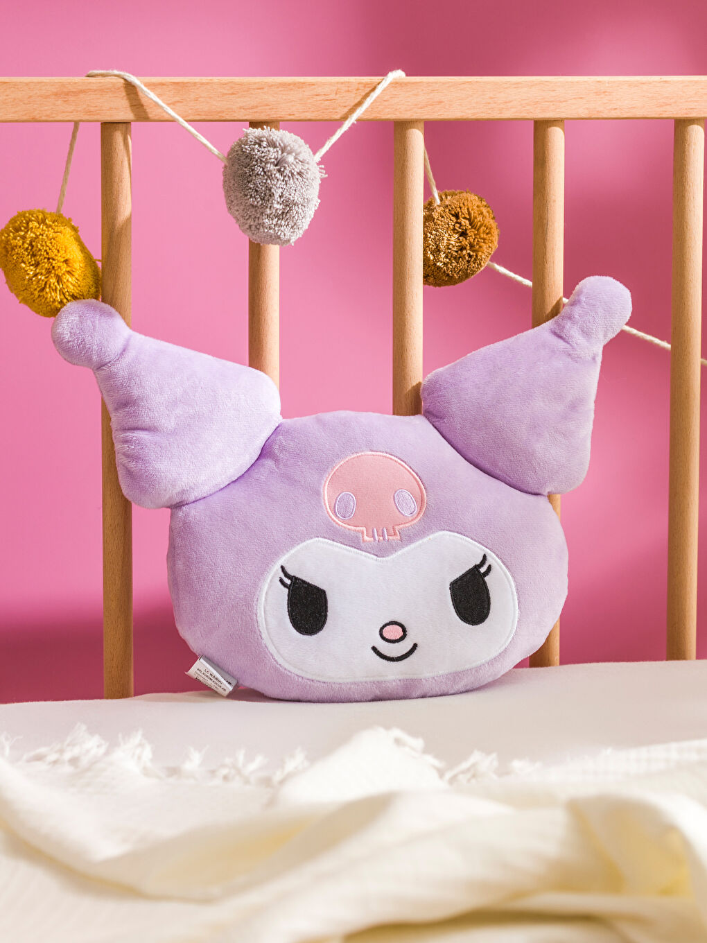 وسادة أطفال قطيفة منقوشة Kuromi بحجم 36 سم