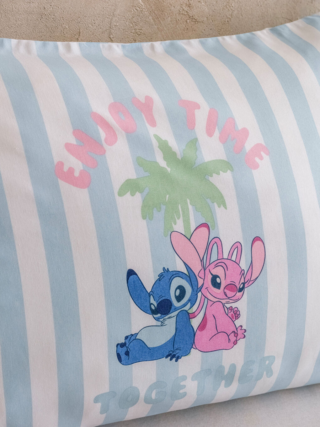 Karışık Lilo ve Stitch Baskılı Tek Kişilik Nevresim Seti-3