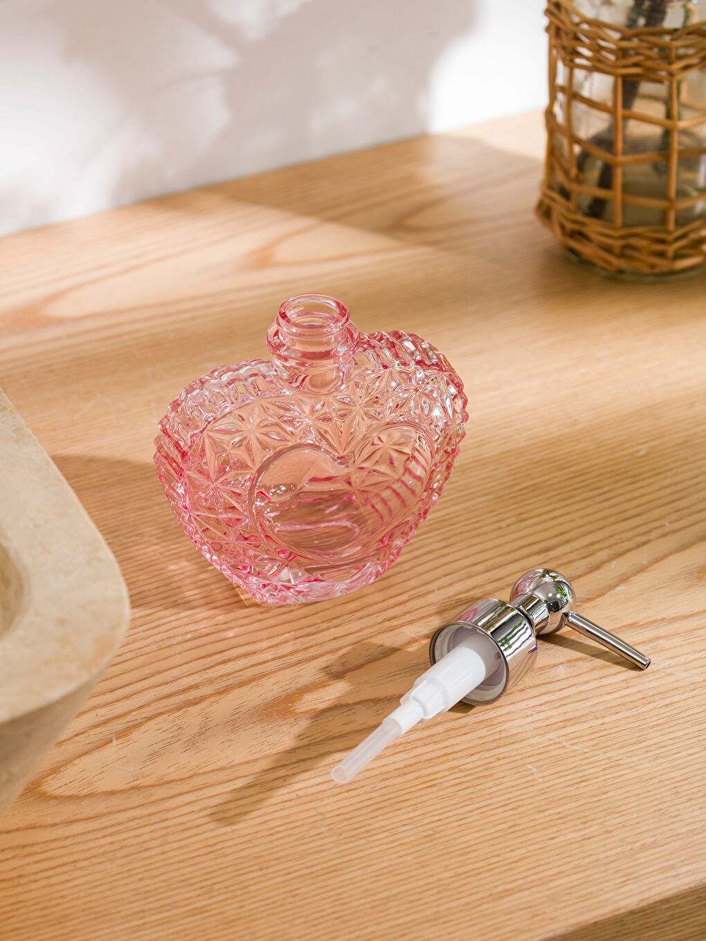 Heart-Shaped Glass Soap Dispenser-2