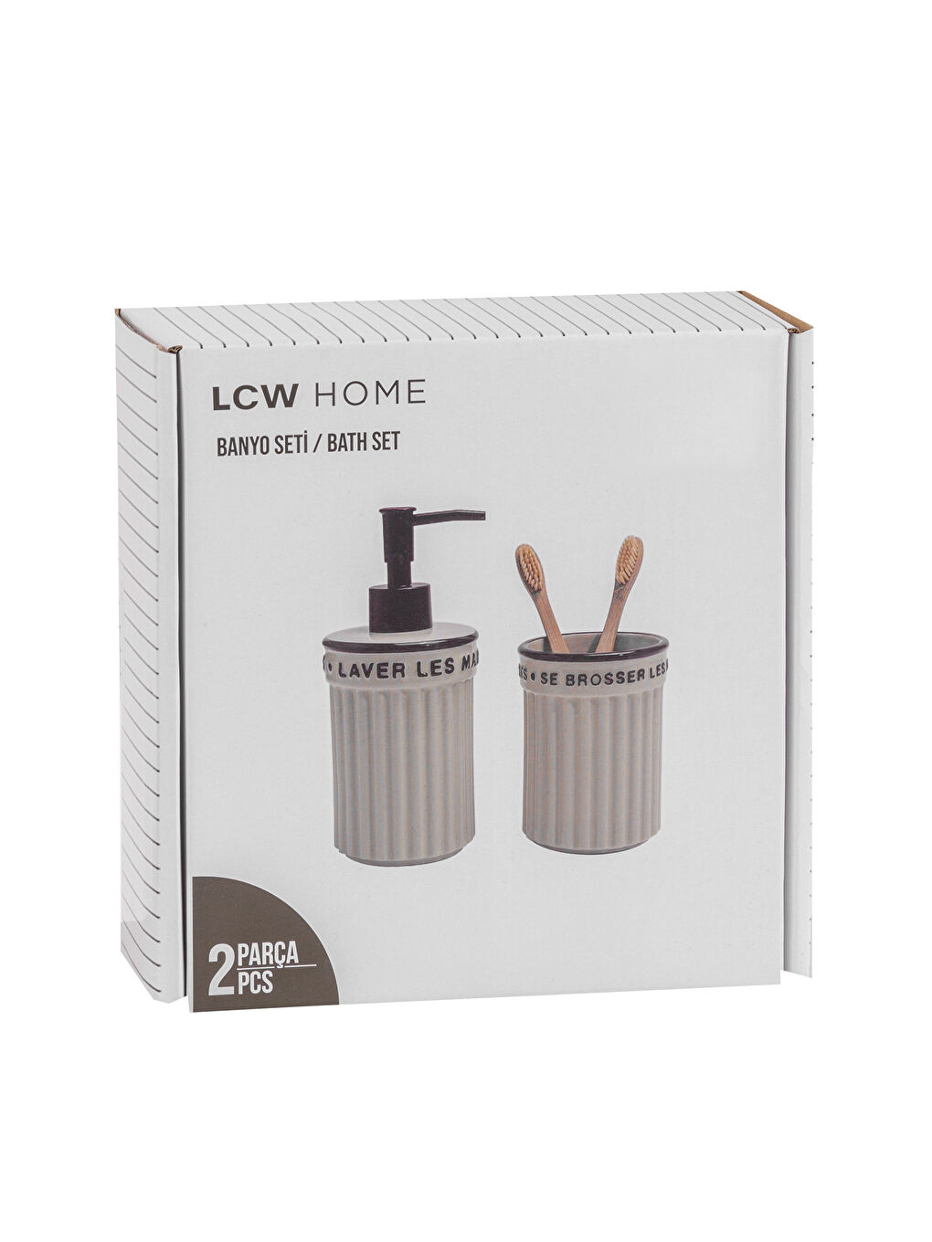 Karışık Baskılı Seramik Sıvı Sabunluk ve Diş Fırçalık Seti-3