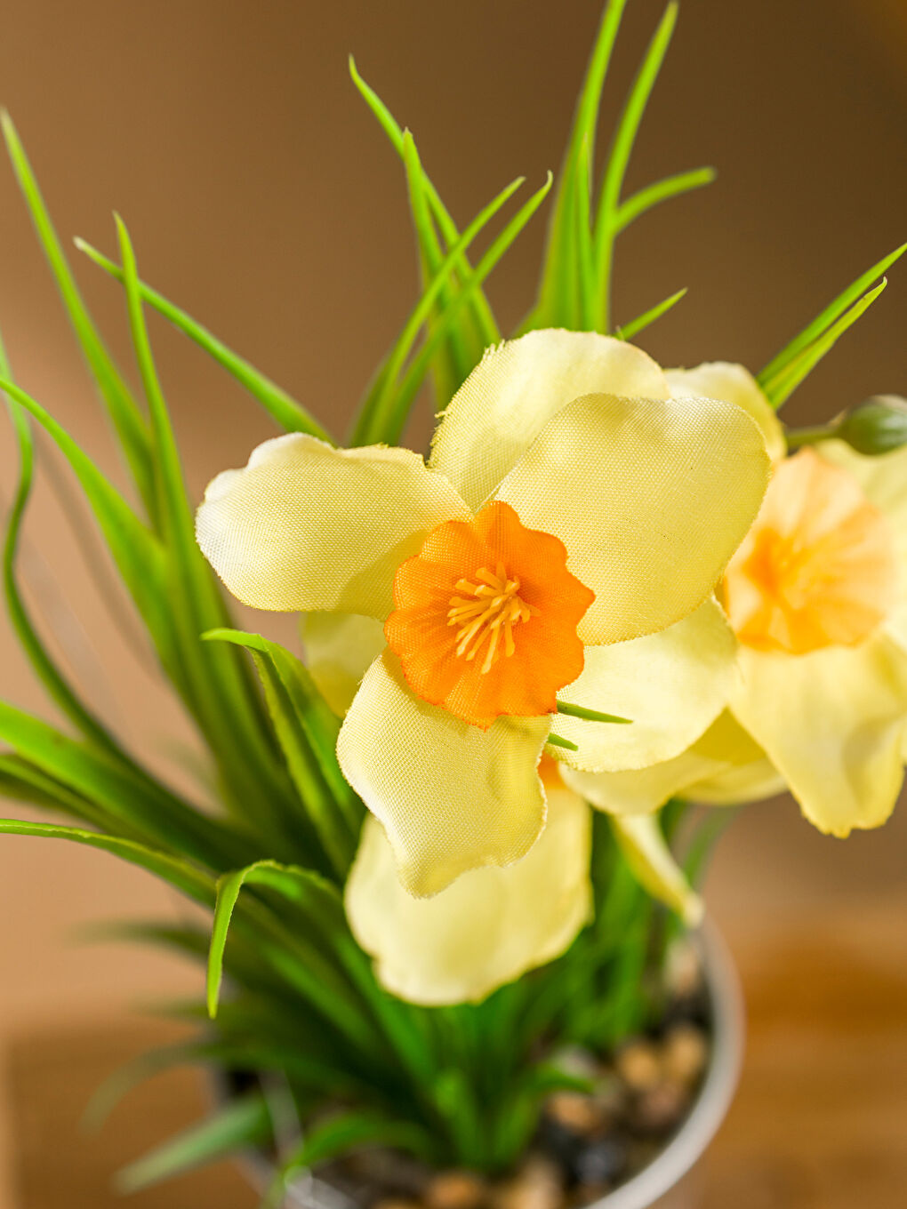 Karışık Dekoratif Saksılı Yapay Çiçek 20 cm-2