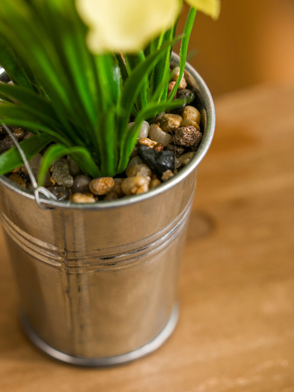 Karışık Dekoratif Saksılı Yapay Çiçek 20 cm-3