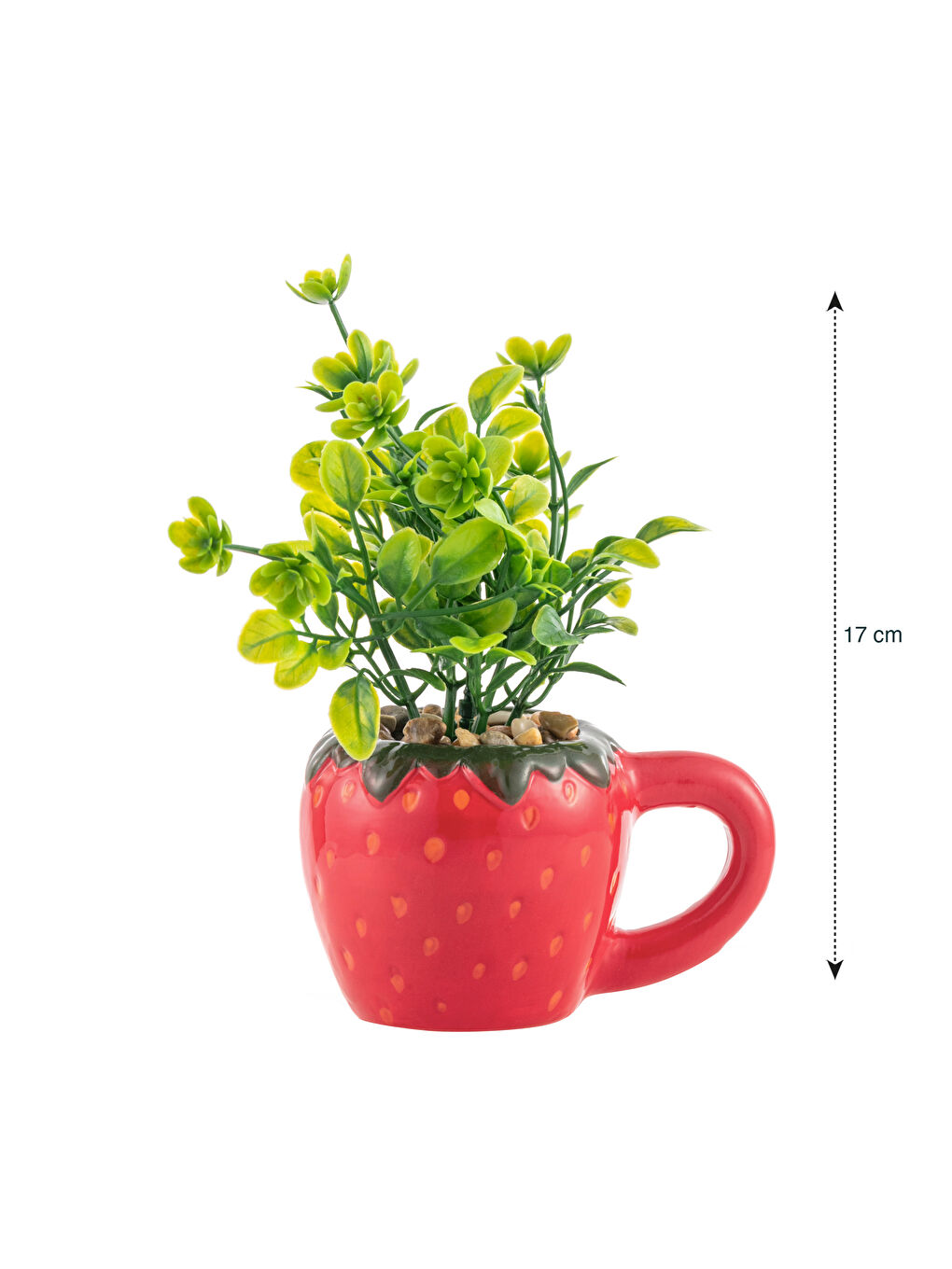 Karışık Dekoratif Saksılı Yapay Çiçek 17 cm-3