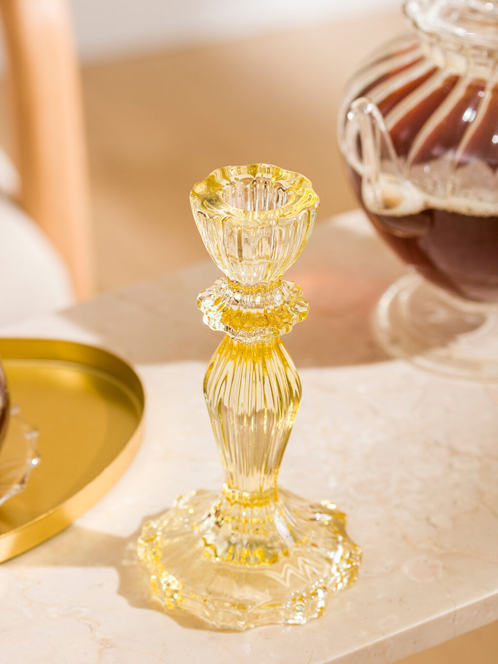 Glass Candle Holder 16 cm-2