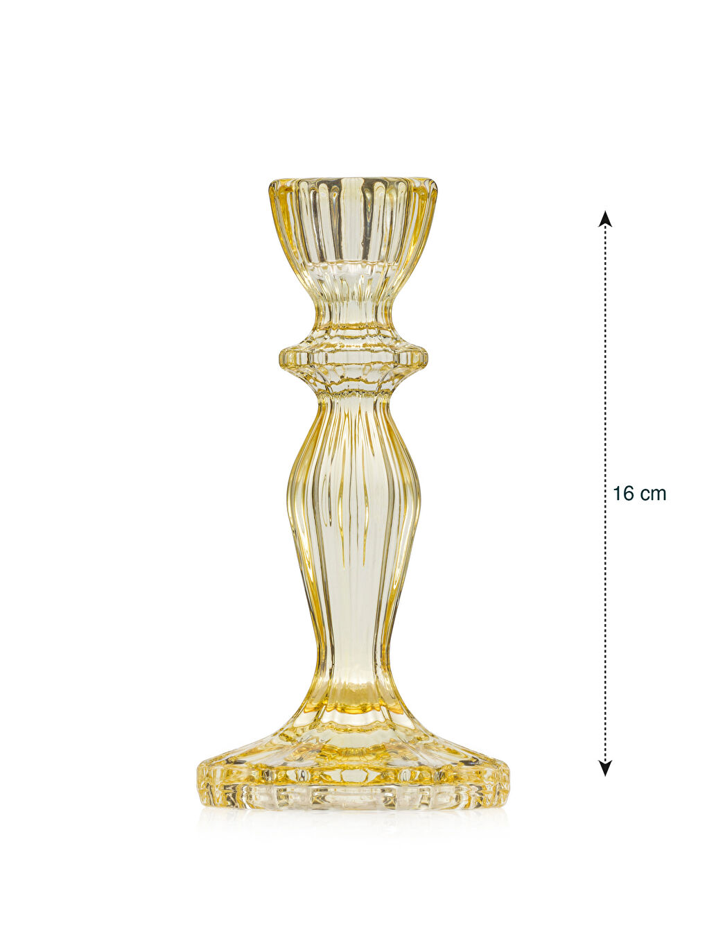 Glass Candle Holder 16 cm-3