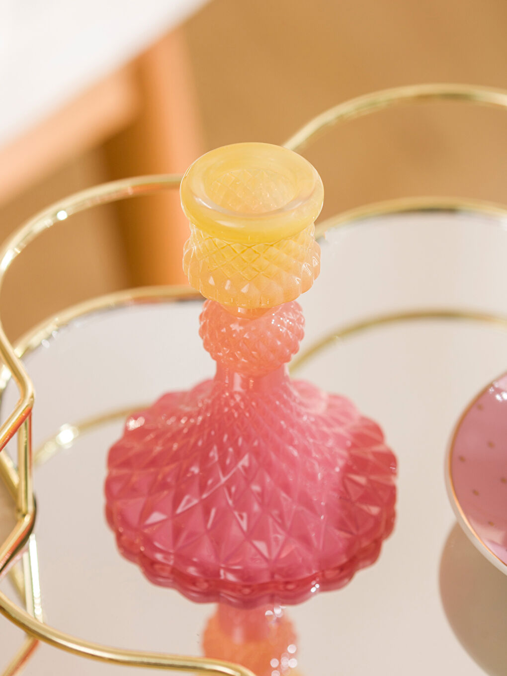 حامل شموع وردي-2