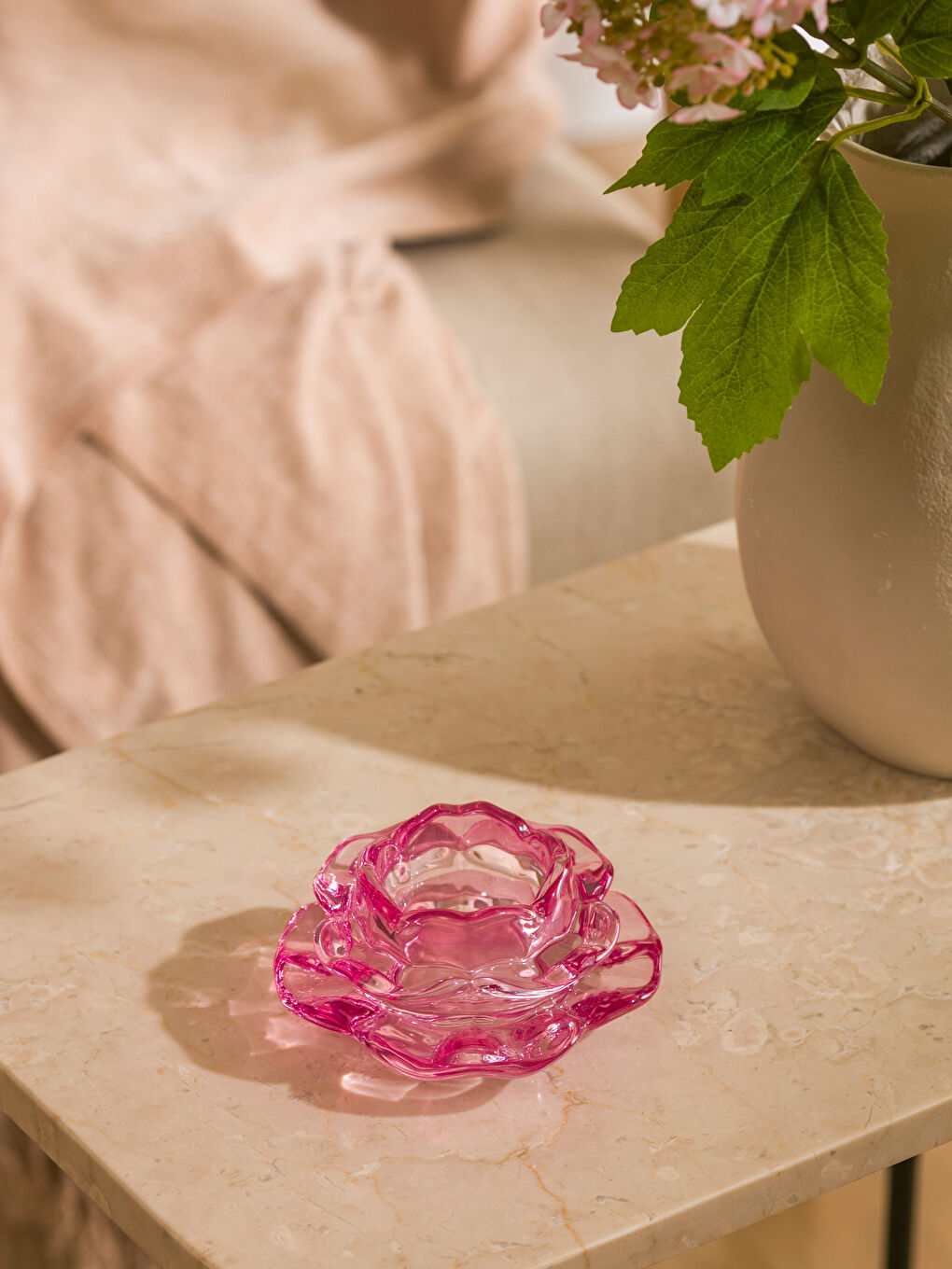 Glass Candle Holder, 10 cm-1