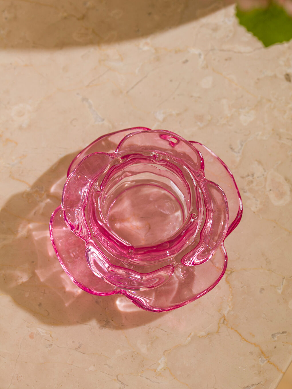 Glass Candle Holder, 10 cm-2