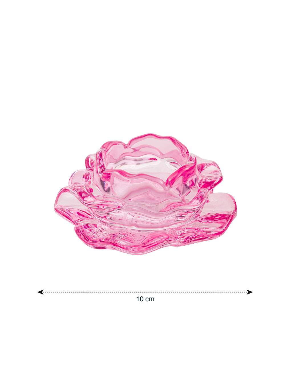 Glass Candle Holder, 10 cm-3