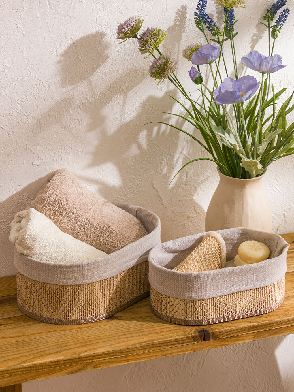 Rattan Organizer Basket 2 Pack