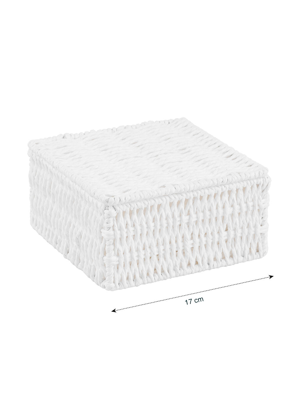 Kahverengi Dekoratif Hasır Sepet 27 cm-4