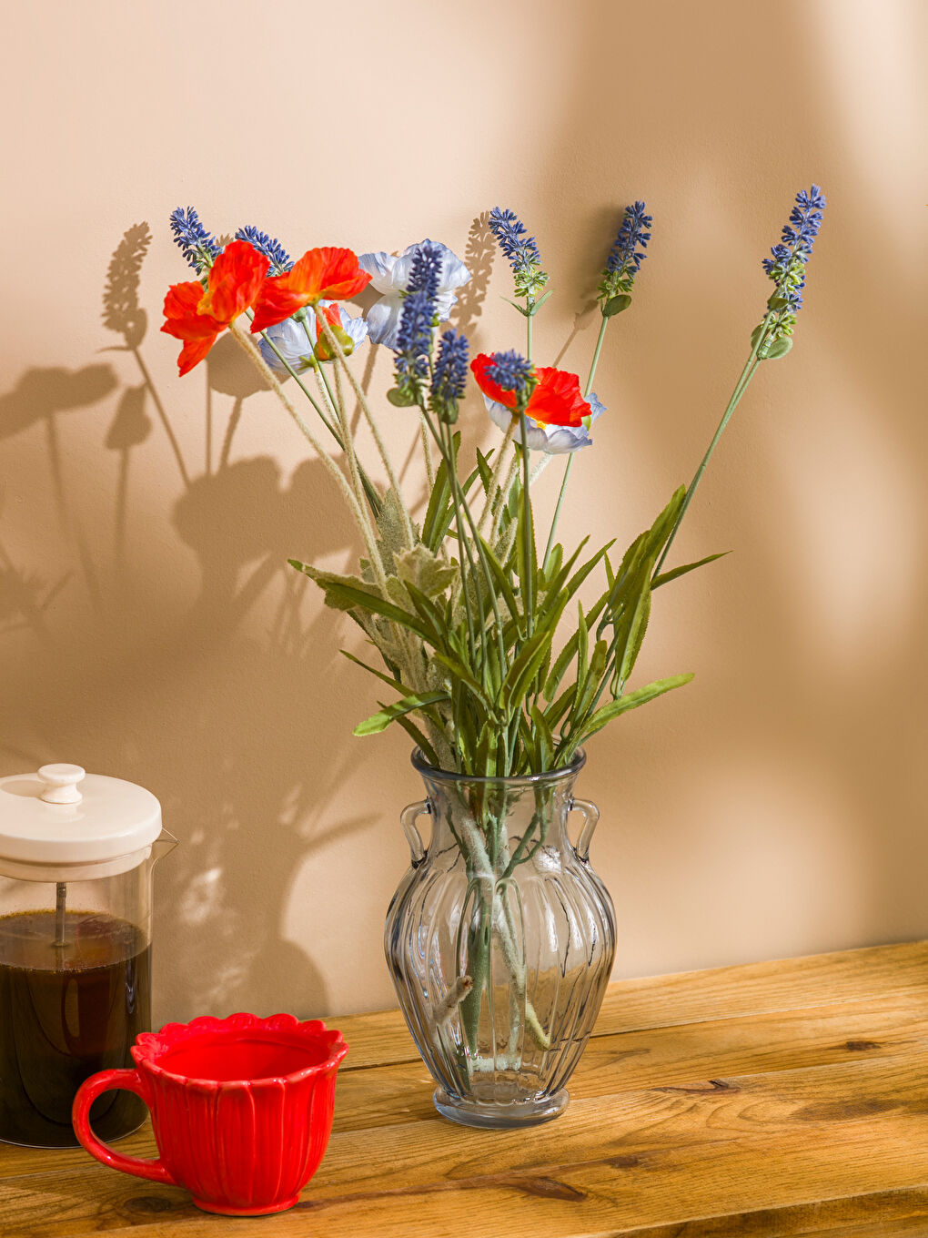 Декоративті шыны ваза 20 см