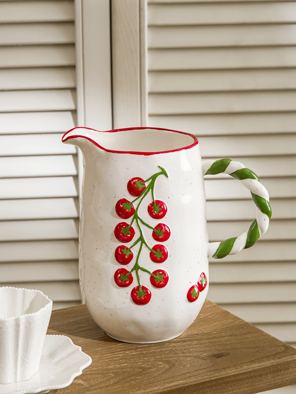 Karışık Domates Baskılı Seramik Vazo-1